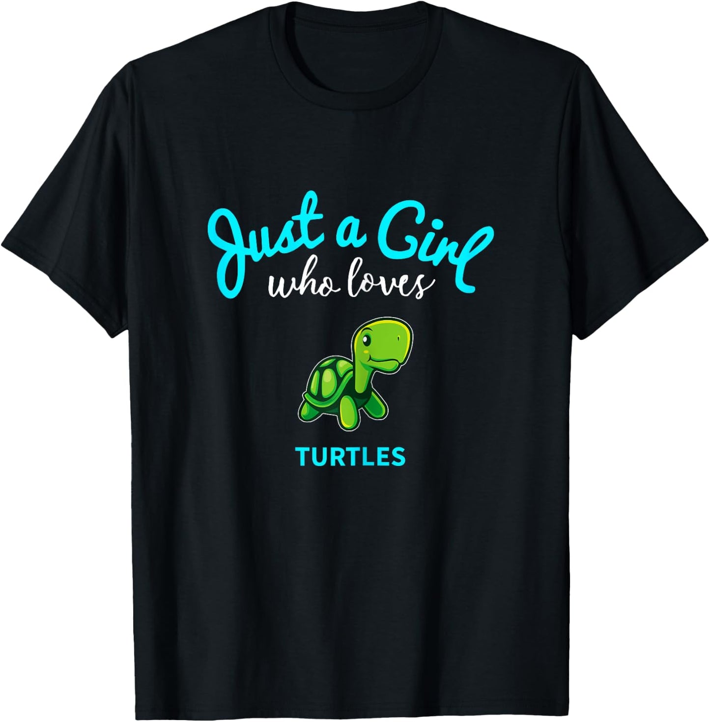 Turtle Shirt for Girls | Kids Turtle T-Shirt - T-Shirt | Black