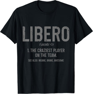 Volleyball Libero Definition Vintage Beach Volleyball Player T-Shirt - T-Shirt | Black