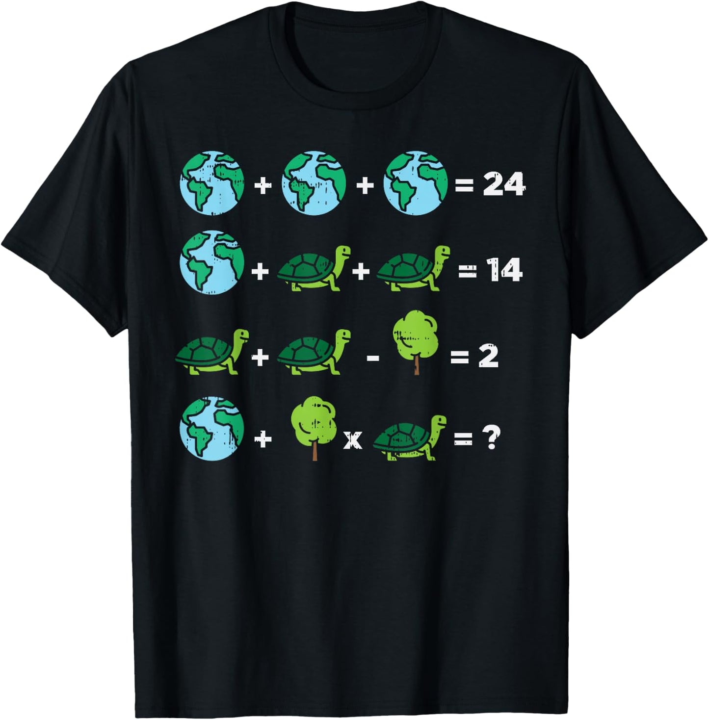 Earth Day Order Of Operations Quiz Funny Math Teacher Gift Men Women Girls Kids T-Shirt - T-Shirt | Black