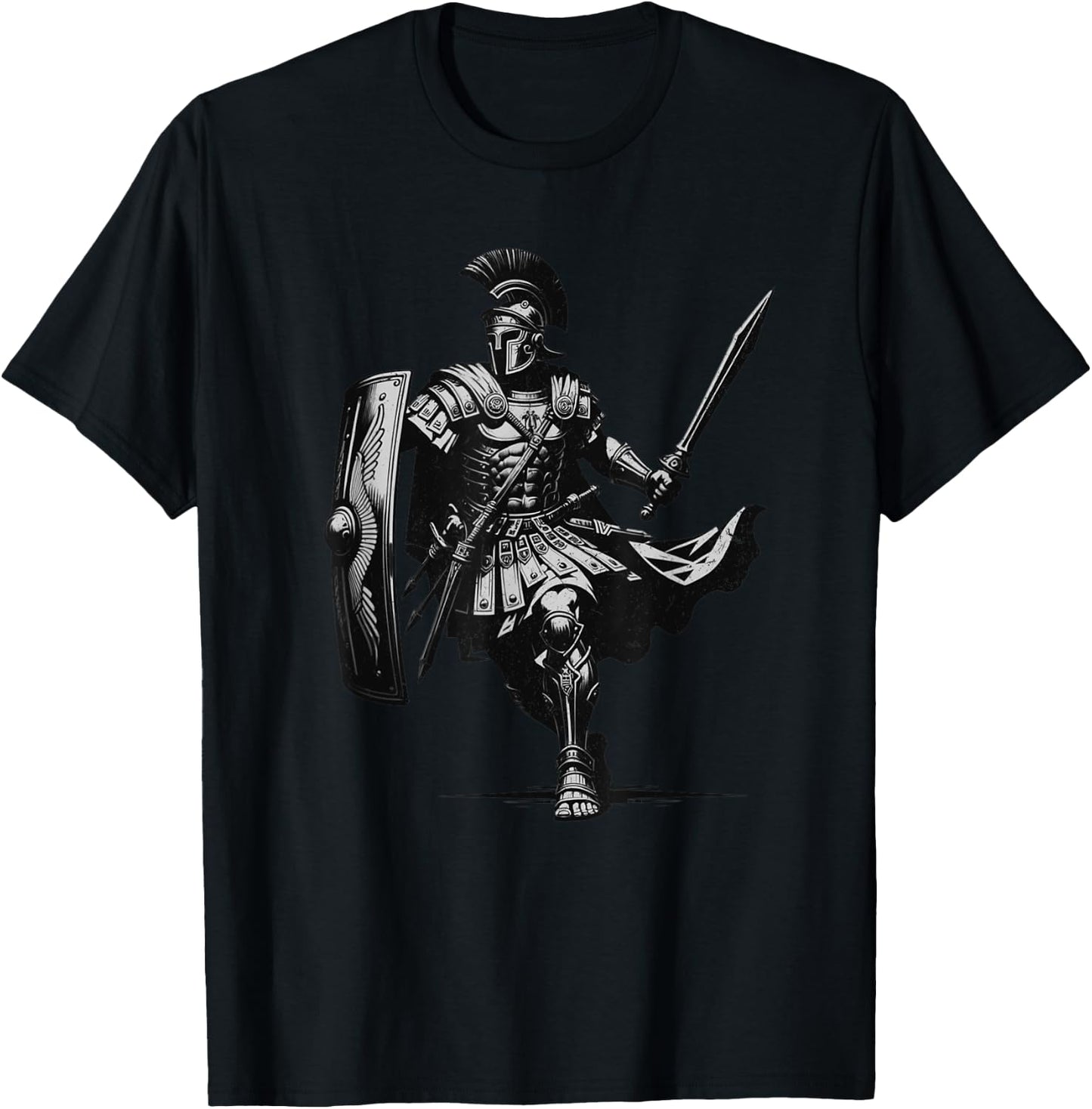 Roman Empire Rome Gladiator Centurion Legion Soldier Warrior T-Shirt - T-Shirt | Black