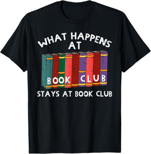 Book Club Funny Read Reading Librarian Men Women Kids T-Shirt - T-Shirt | Black
