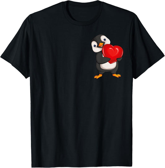 Penguin Women's Girls Children Penguin T-Shirt - T-Shirt | Black