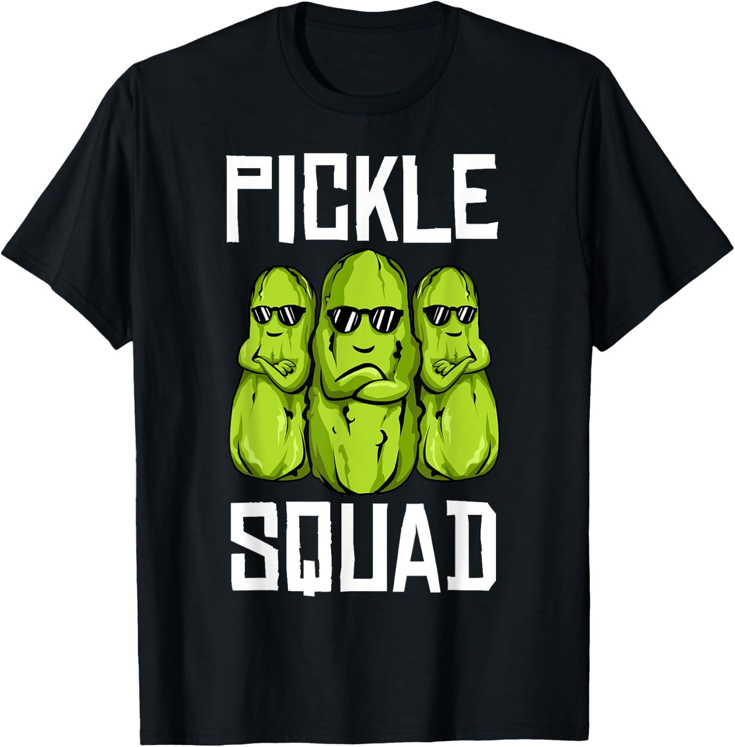 Funny Pickle Squad Novelty Gift Men Kids Big Dill Gang Lover T-Shirt - T-Shirt | Black