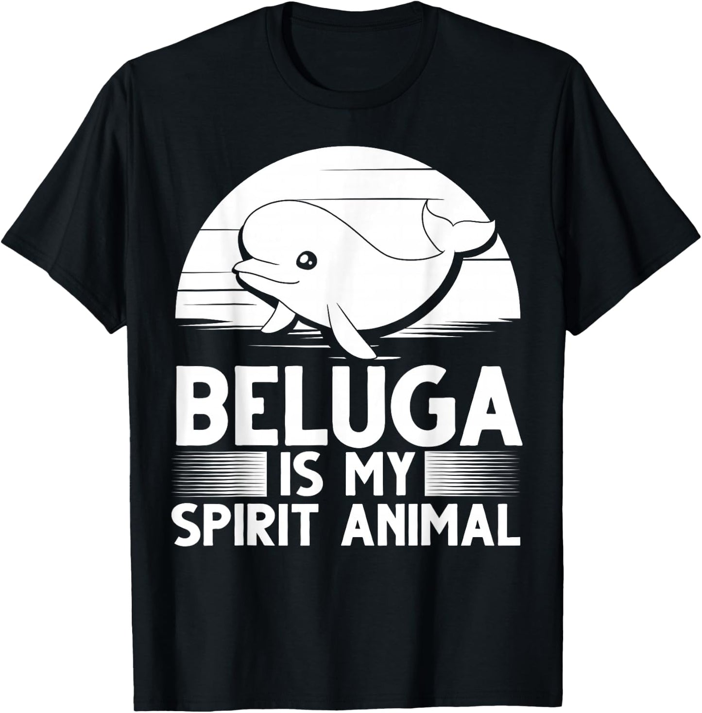 Beluga Whale Baby Animal T-Shirt - T-Shirt | Black