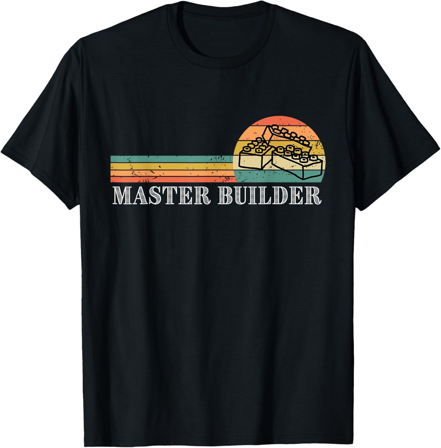 Master Builder - Block Building Kids & Adults Birthday Gift Small T-Shirt - T-Shirt | Black