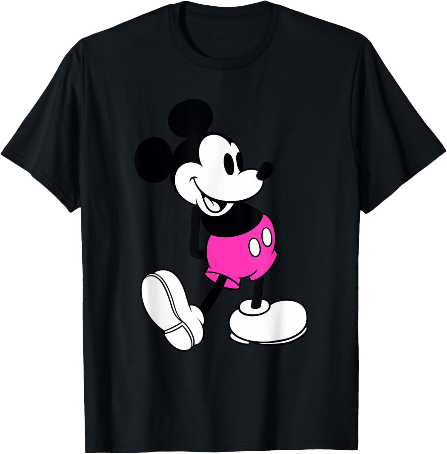 Disney - Mickey Mouse Pink Shorts T-Shirt - T-Shirt | Black