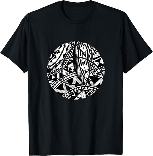 Cute Polynesian Tattoo Hawaiian Tribal Samoan - Gift T-Shirt - T-Shirt | Black