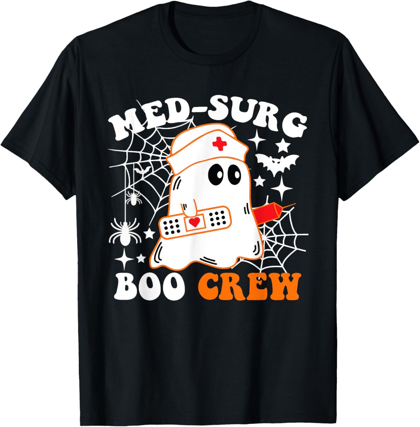 Med-Surg Boo Crew Nurse Funny Halloween Costume T-Shirt - T-Shirt | Black