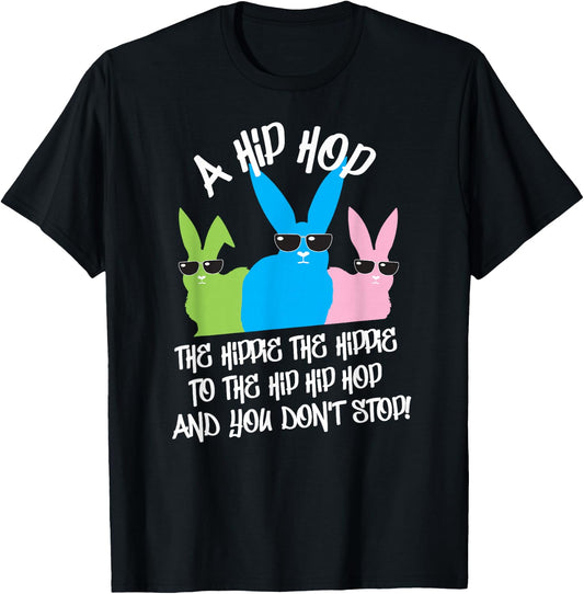 Hip Hop Easter Bunny Old School Hip Hop T-Shirt - T-Shirt | Black