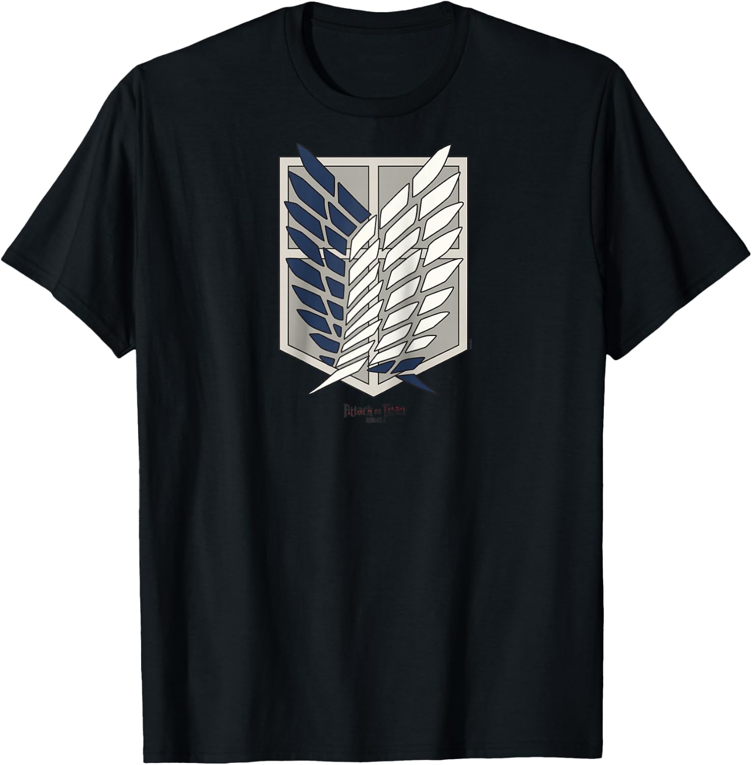 Attack on Titan Scout Regiment Shield AOT Anime Raglan Baseball T-Shirt - T-Shirt | Black