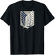 Attack on Titan Scout Regiment Shield AOT Anime Raglan Baseball T-Shirt - T-Shirt | Black