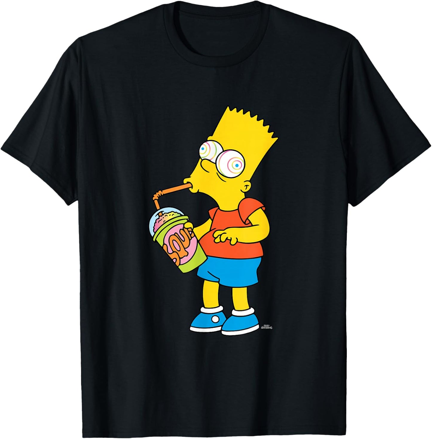 The Simpsons Bart Simpson Squishee Brain Freeze T-Shirt - T-Shirt | Black