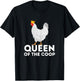 Queen Of The Coop - Funny Chicken Mom & Chicken Lady T-Shirt - T-Shirt | Black