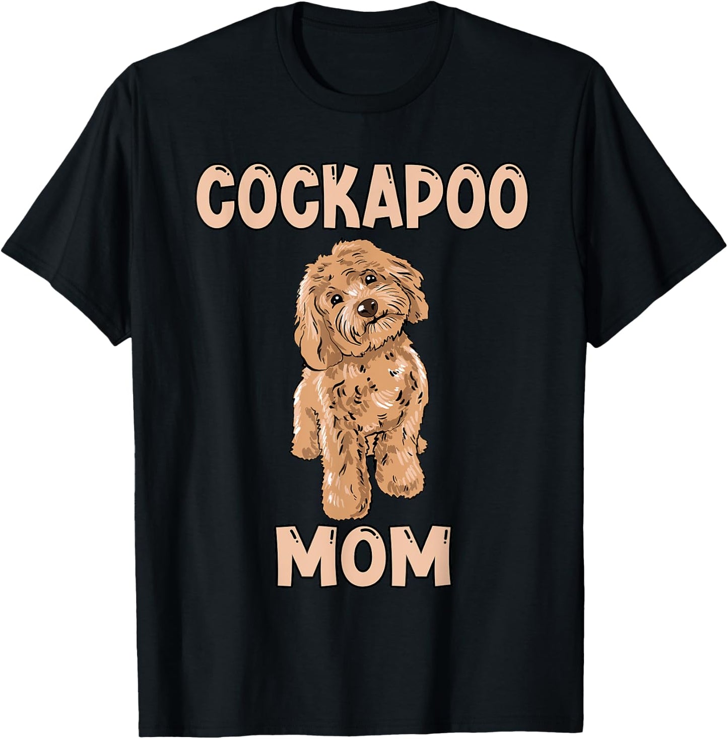 Cute Cockapoo Dog Illustration Cockapoo Mom Owner Love Women T-Shirt - T-Shirt | Black