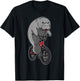 Manatees Sea Cows Dugong Biker Cyclist Floaty Potatoes Gift T-Shirt - T-Shirt | Black