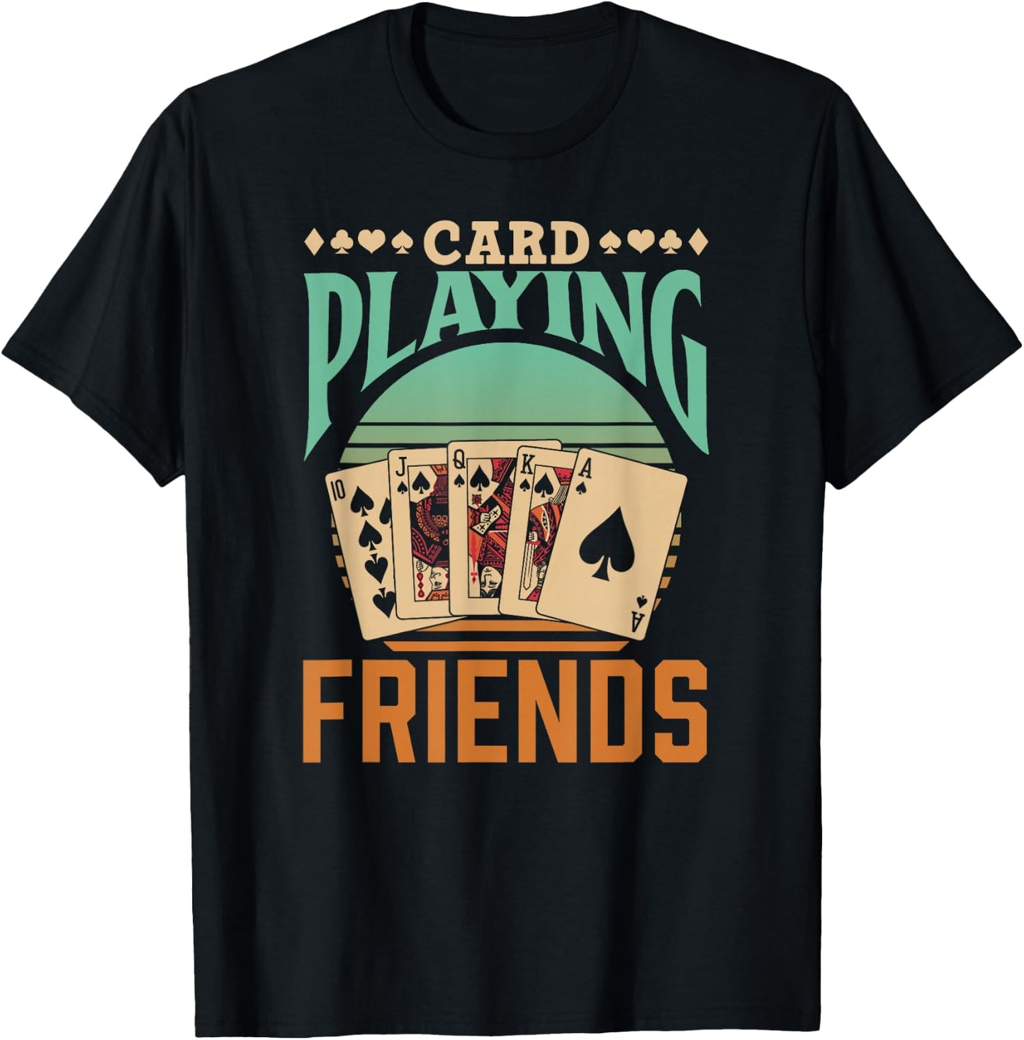 Card Playing Friends Cards Symbols Player Card Playing T-Shirt - T-Shirt | Black