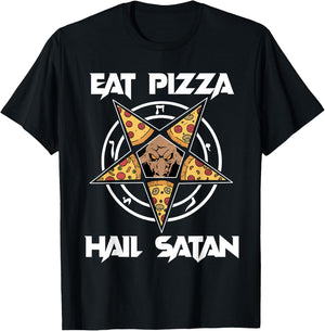 Baphomet Shirt Women Pentagram Eat Pizza Hail Satan T-Shirt - T-Shirt | Black