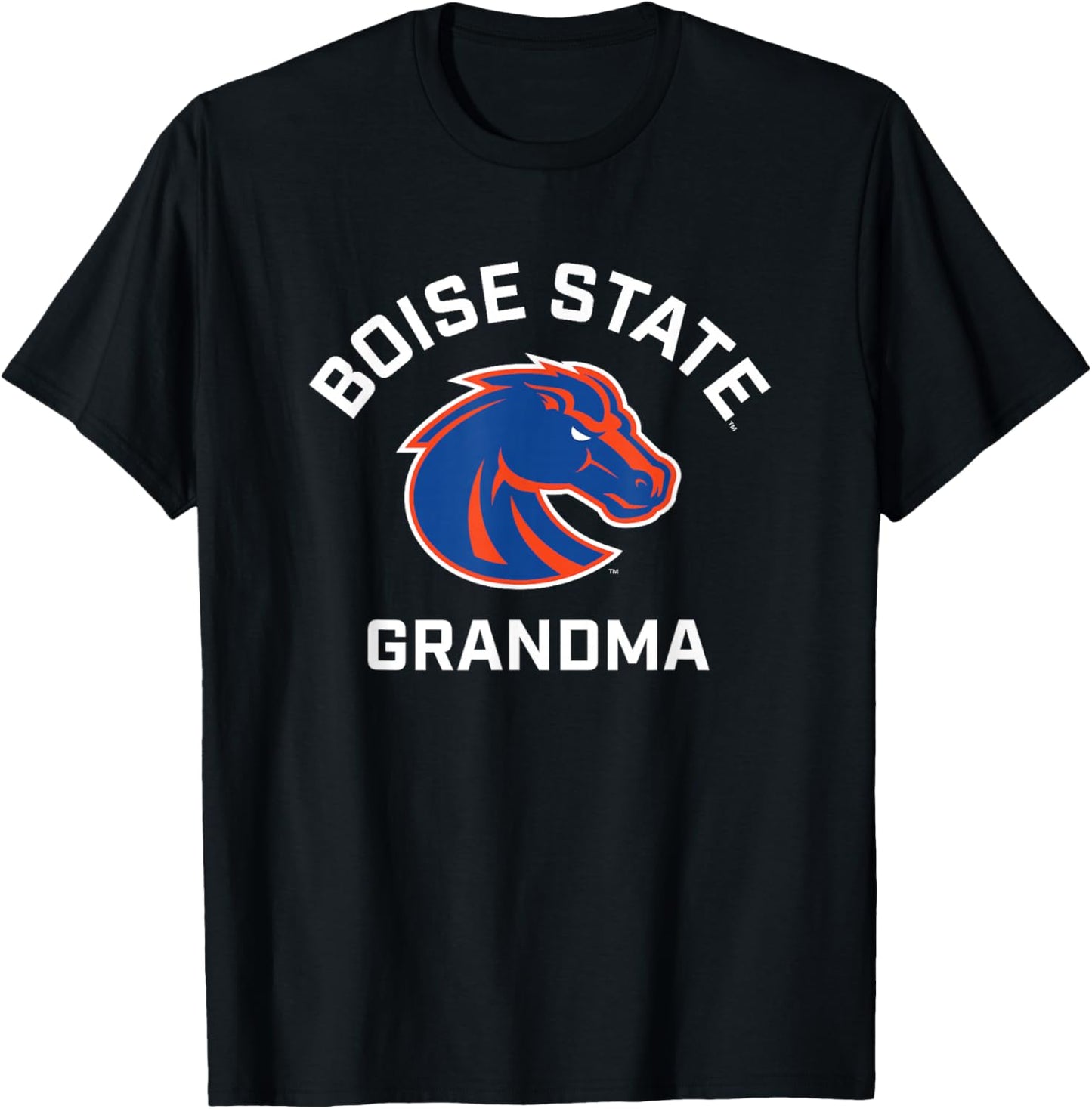 Boise State University BSU Broncos Arched Grandma T-Shirt - T-Shirt | Black