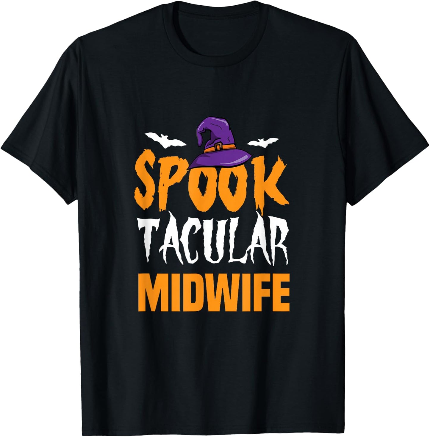 Spooktacular Midwife Halloween Costume T-Shirt - T-Shirt | Black