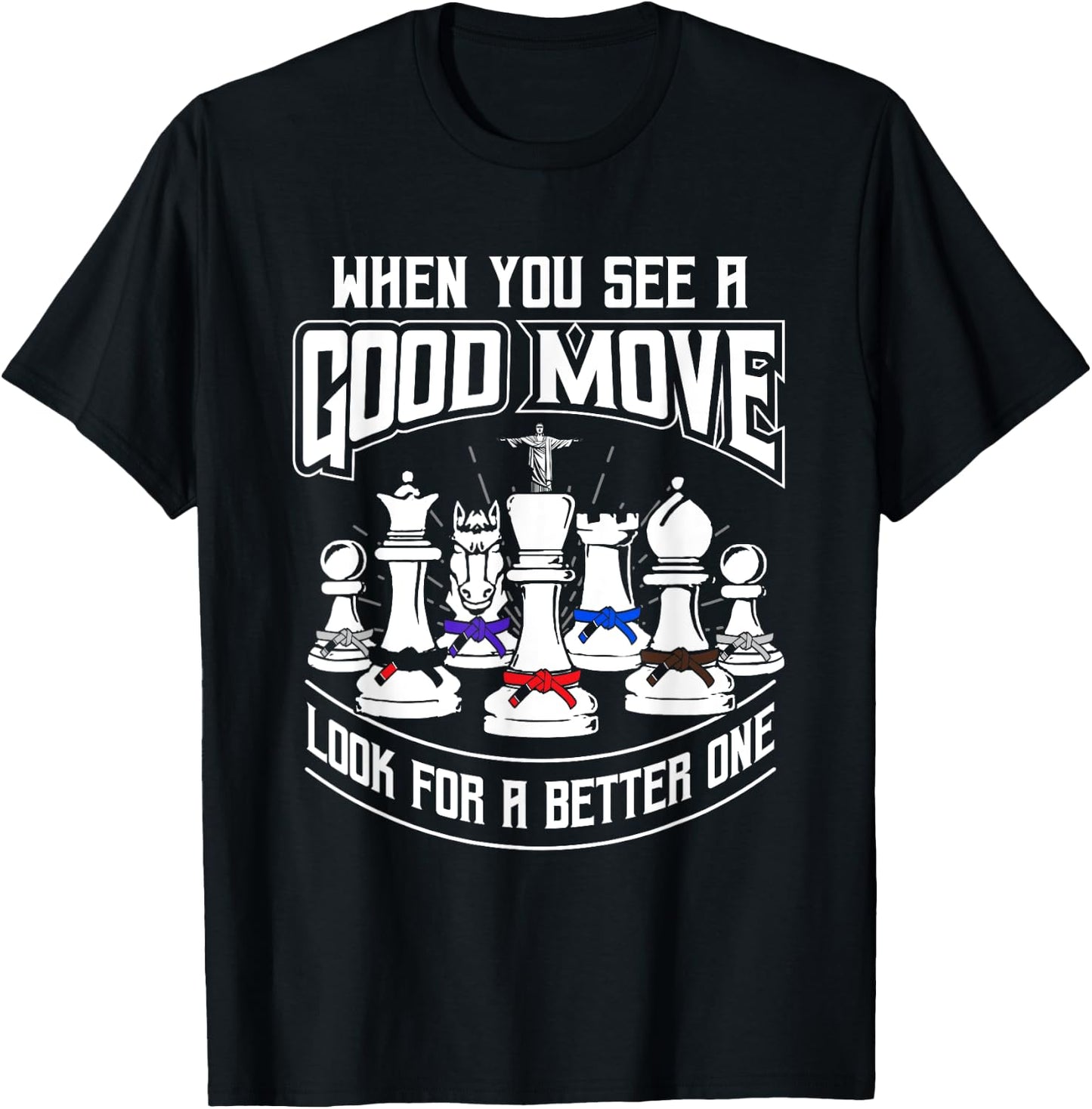 BJJ Chess - Brazilian Jiu-Jitsu and BJJ Gift T-Shirt - T-Shirt | Black