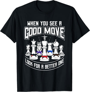 BJJ Chess - Brazilian Jiu-Jitsu and BJJ Gift T-Shirt - T-Shirt | Black