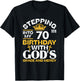 Stepping Into My 70th Birthday With Gods Grace And Mercy T-Shirt - T-Shirt | Black