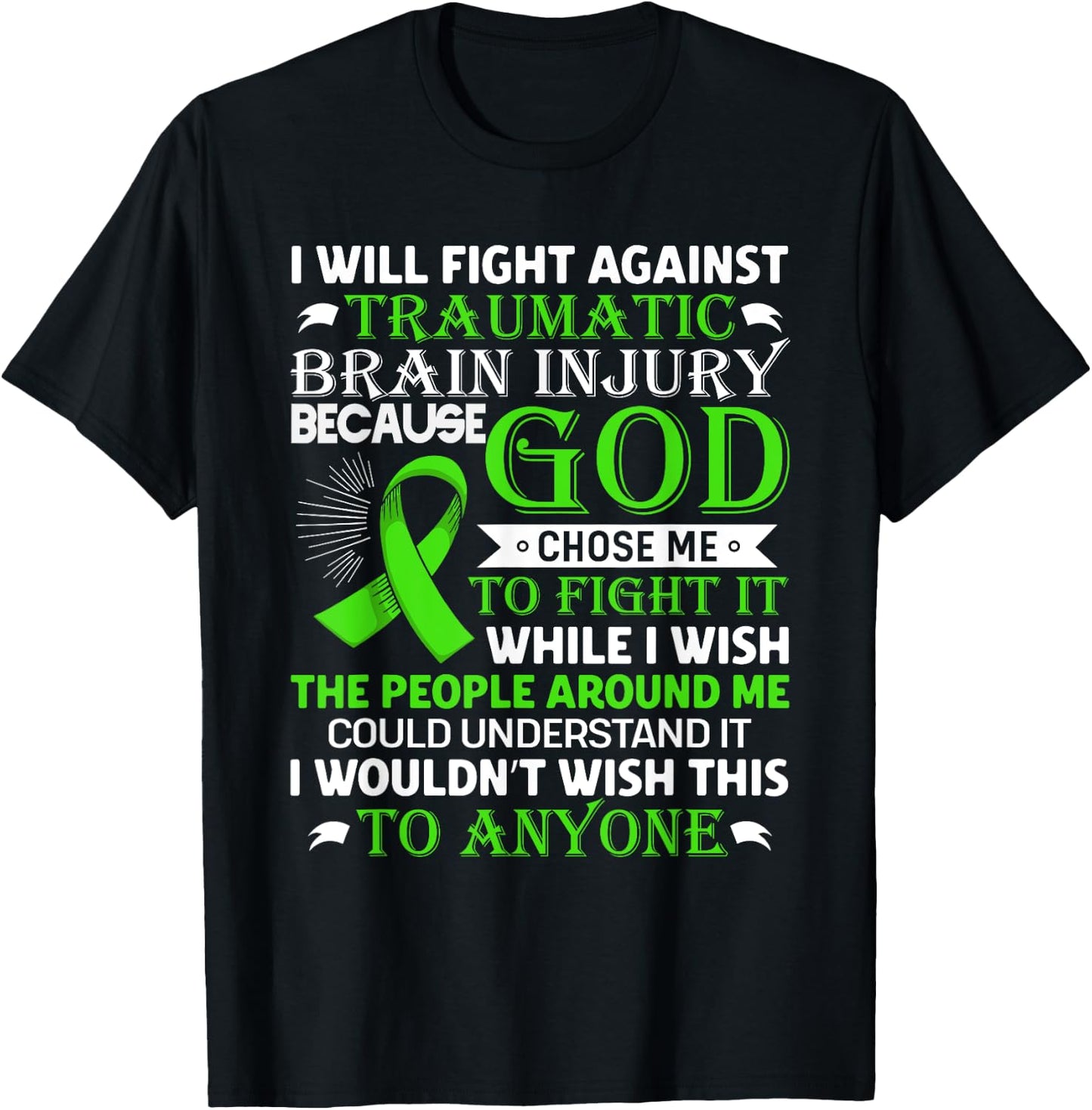 Traumatic Brain Injury Awareness TBI Warrior Awareness T-Shirt - T-Shirt | Black