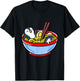 Kawaii Penguin Ramen Noodle T-Shirt - T-Shirt | Black
