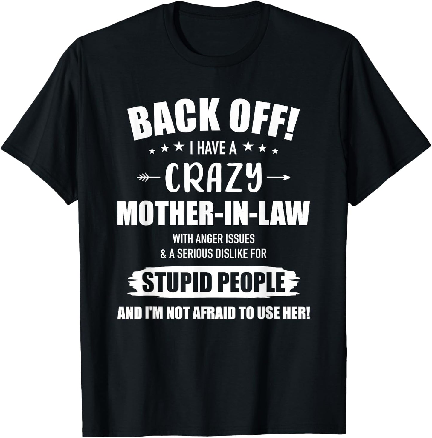Crazy Funny Mother-in-Law from Daughter-in-Law T-Shirt - T-Shirt | Black