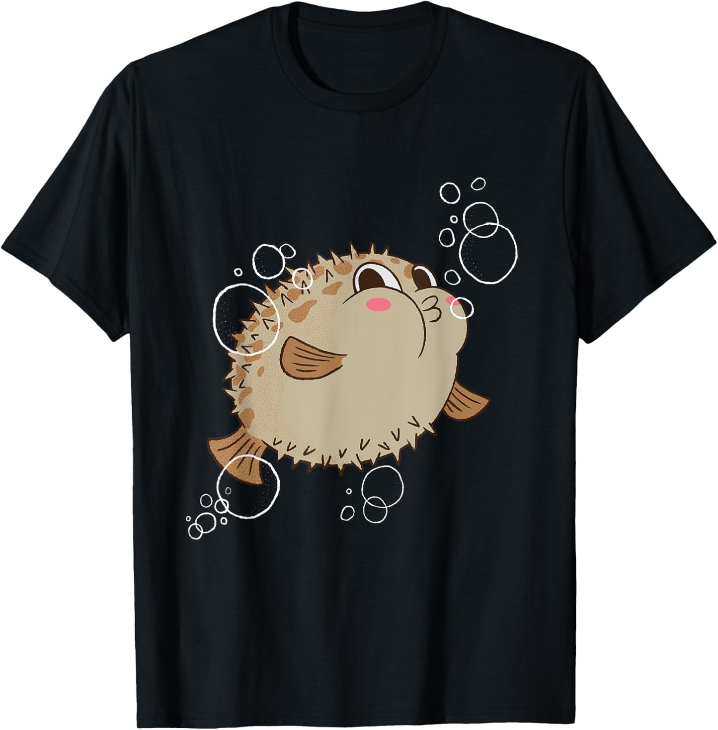 Puffer Fish Blowfish Bubbles T-Shirt - T-Shirt | Black