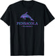 Pensacola Florida Dolphin Vacation Souvenir T-Shirt - T-Shirt | Black
