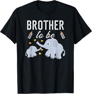 Brother To Be Elephant Baby Shower Brother Gift Cute T-Shirt - T-Shirt | Black