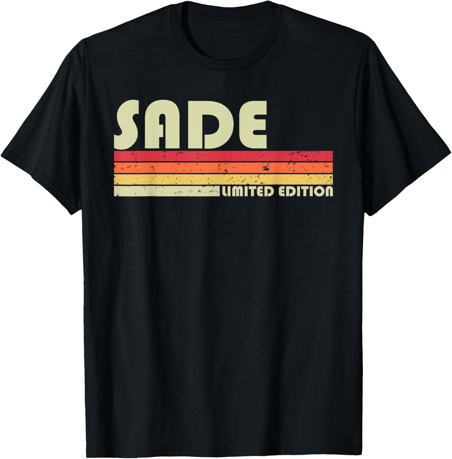 SADE Name Personalized Retro Vintage 80s 90s Birthday T-Shirt - T-Shirt | Black