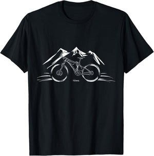 Cycling Racing Bicycle Motivation Mountain Bike Climbing T-Shirt - T-Shirt | Black