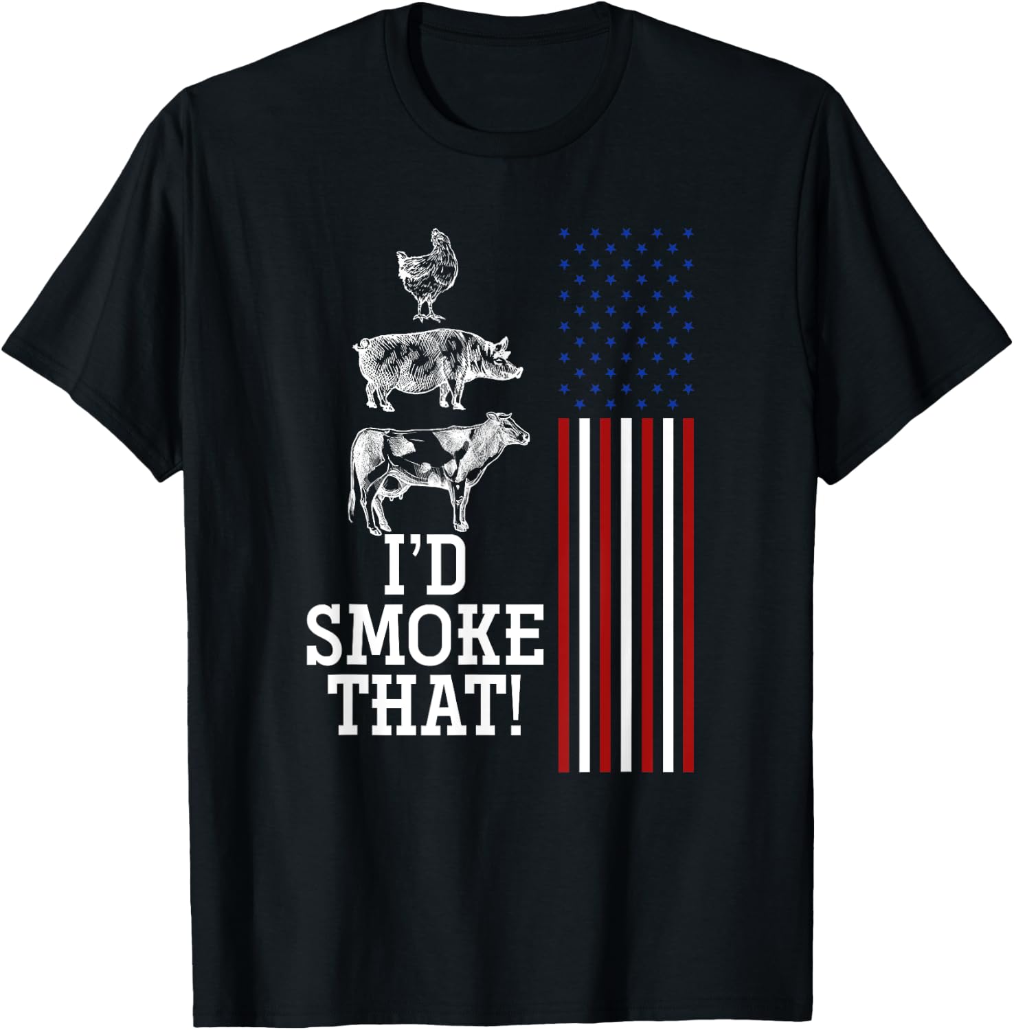 Id Smoke That Barbecue T-Shirt - T-Shirt | Black