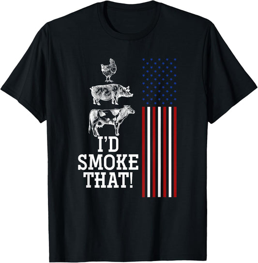 Id Smoke That Barbecue T-Shirt - T-Shirt | Black