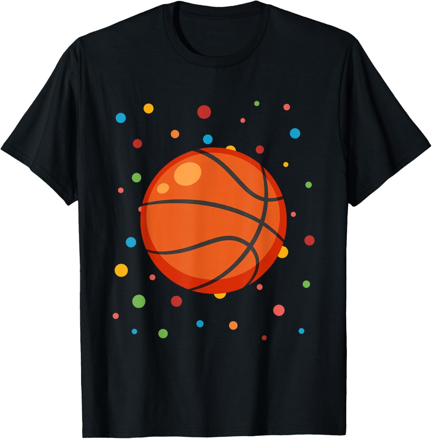 Dot Day Shirt Polka Dots Basketball Kids Boy Girl Youth T-Shirt - T-Shirt | Black