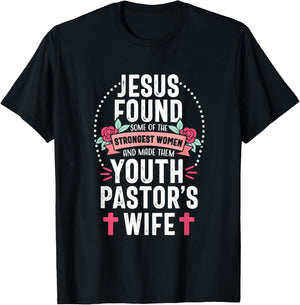 Youth Pastor Wife Jesus Christian Church Appreciation T-Shirt - T-Shirt | Black