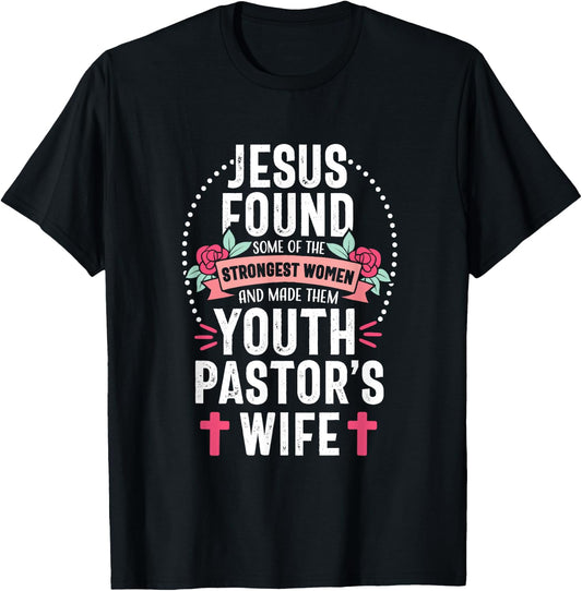 Youth Pastor Wife Jesus Christian Church Appreciation T-Shirt - T-Shirt | Black