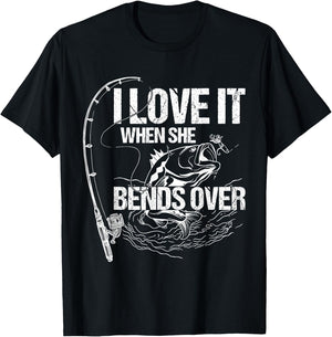 I Love It When She Bends Over T-Shirt - T-Shirt | Black