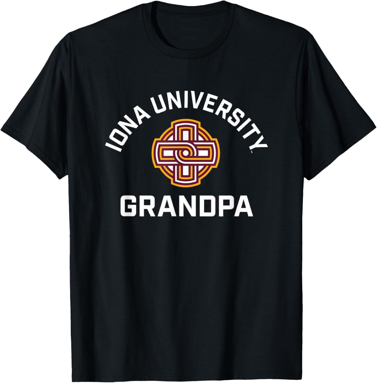 Iona University Gaels Arched Grandpa T-Shirt - T-Shirt | Black