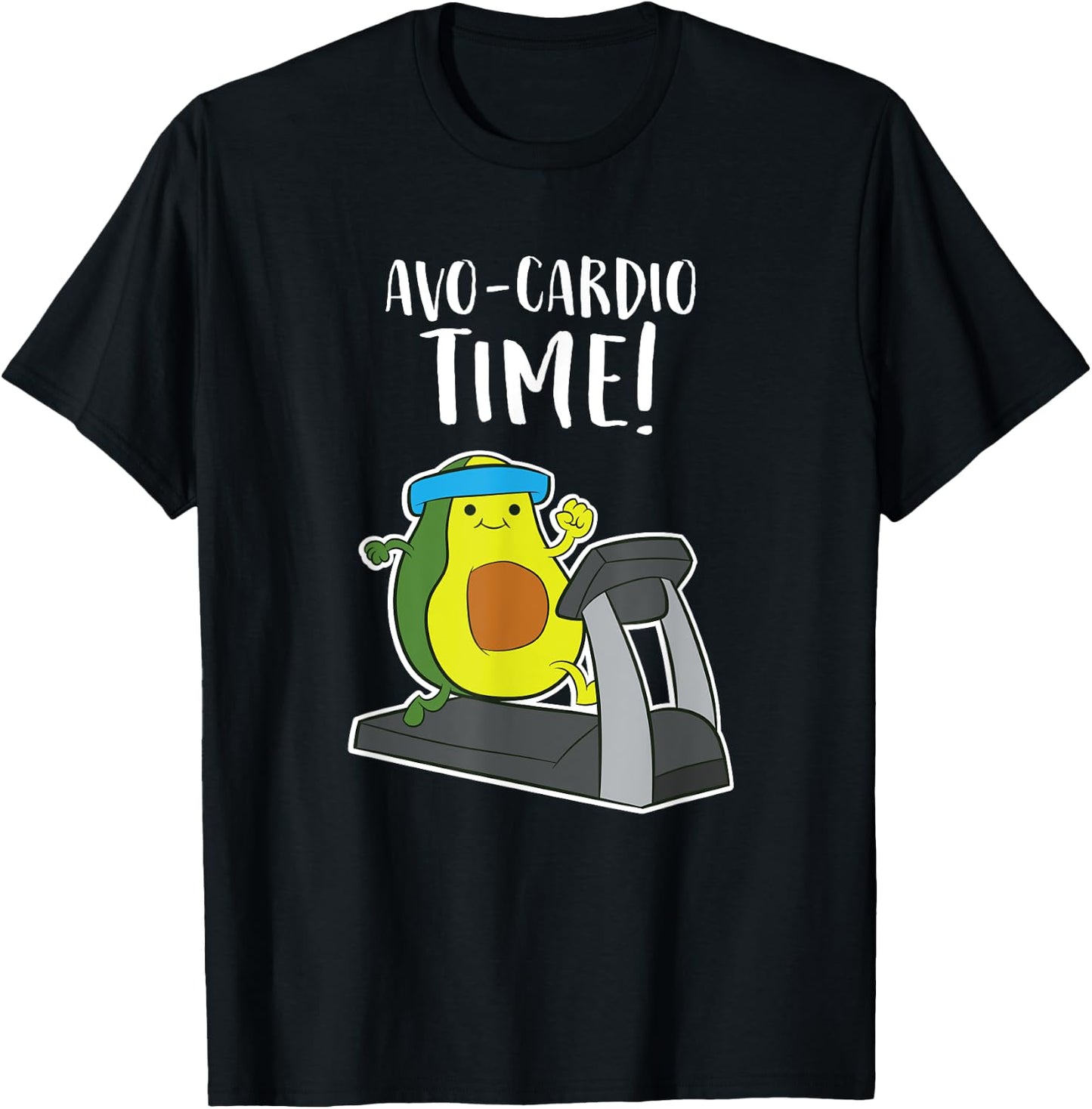 Avocardio Avocado Fitness Exercise Avocado T-Shirt - T-Shirt | Black