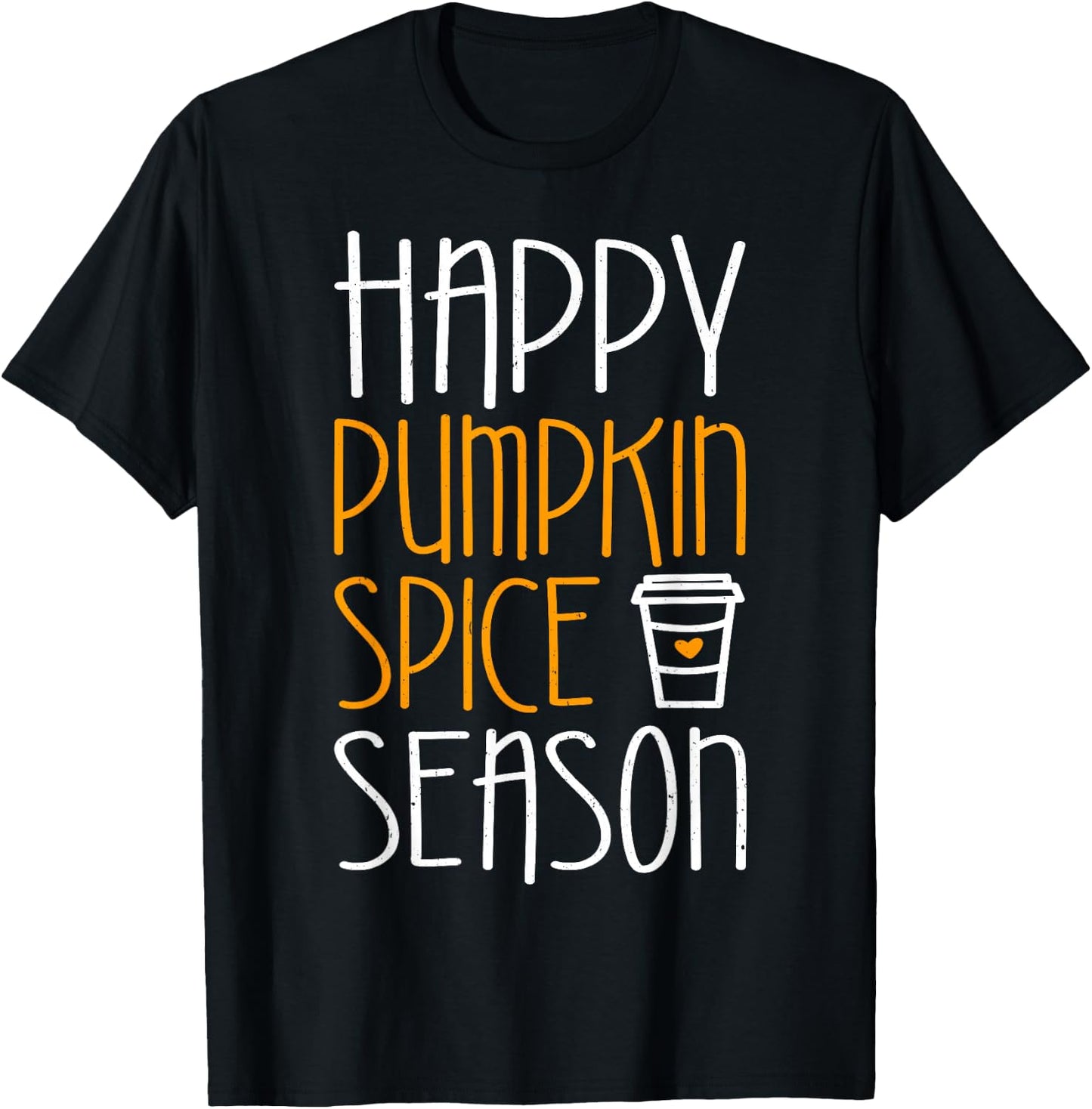 Happy Pumpkin Spice Season Shirt Men Women Kids Fall Season T-Shirt - T-Shirt | Black