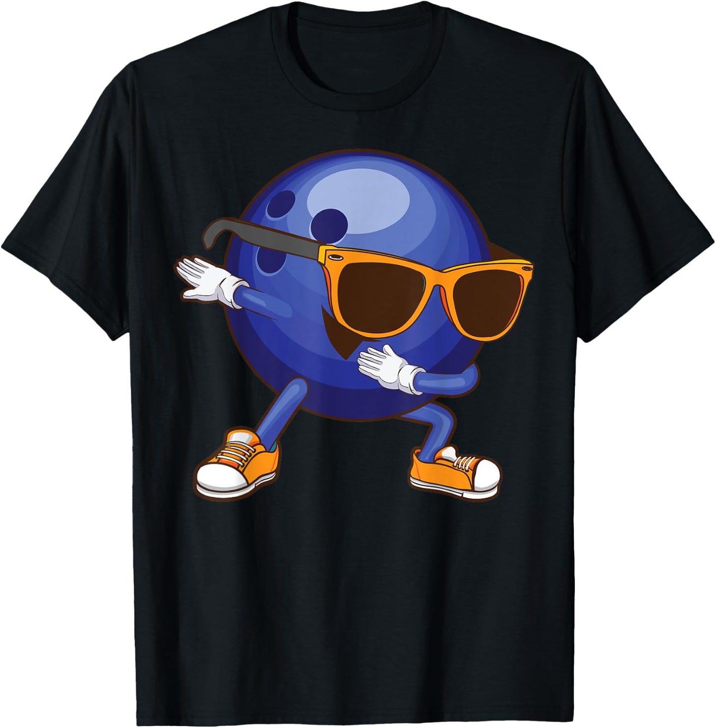 Funny Dabbing Bowling Gift Bowler Dancer Kids Boys Girls T-Shirt - T-Shirt | Black