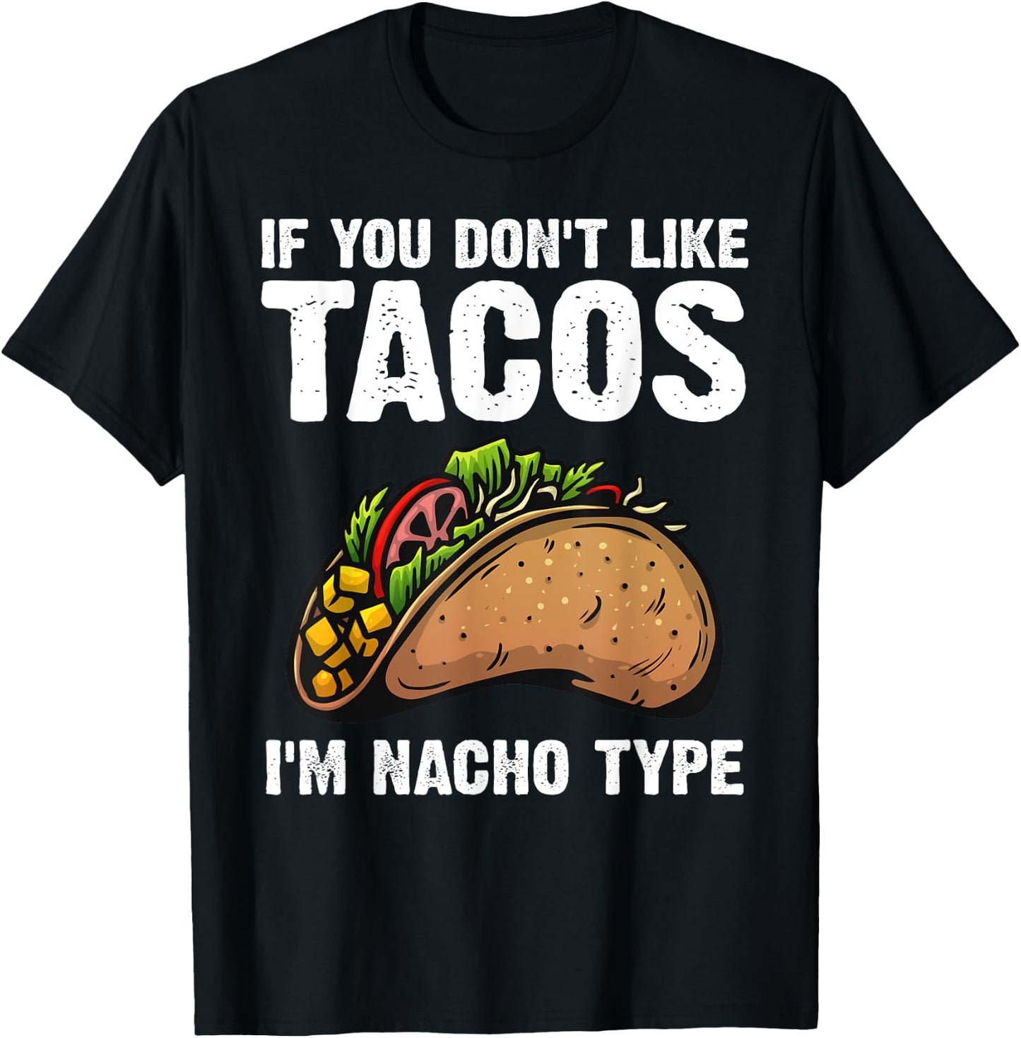Cute Taco Design Women Kids Mexican Food Taco Lover T-Shirt - T-Shirt | Black