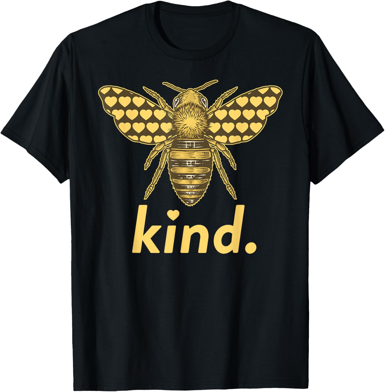 Kind Women Men - Bee Kind Inspirational T-Shirt - T-Shirt | Black