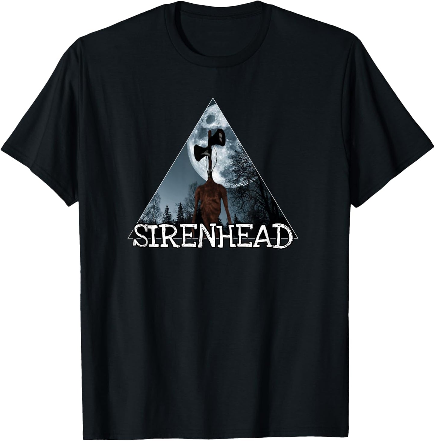 Siren head, Cartoon cat we love to escape from Siren head T-Shirt - T-Shirt | Black