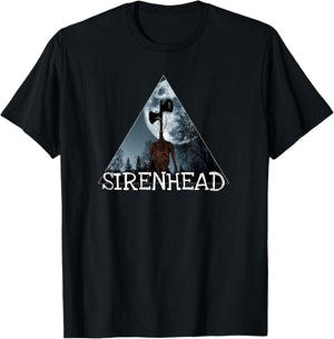 Siren head, Cartoon cat we love to escape from Siren head T-Shirt - T-Shirt | Black
