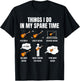 6 Things I Do in My Spare Time Guitar Player T-Shirt - T-Shirt | Black