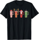 Santa Reindeer Stanley Tumbler Christmas Xmas Pajamas Funny T-Shirt - T-Shirt | Black